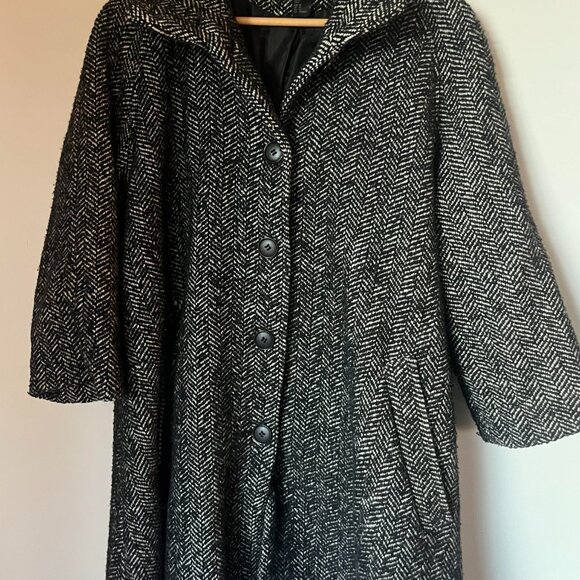 Chevron Print Peacoat - Picture 2 of 3